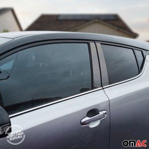 Toyota RAV4 Pillar Trims - Omac - S.Steel - Gloss Dark - 2013-2018
